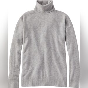 L.L. Bean Light Gray Turtleneck Sweater